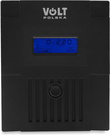 Volt Polska Микро UPS (VI) Интерактивна Линия 2000VA 1200W с 3 Schuko AC Гнезда