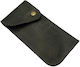 ByLeather Eyeglass Case Semi-hard with Clip Green