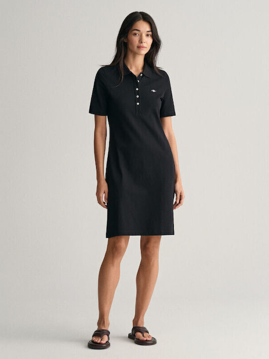 Gant Sommer Mini Hemdkleid Kleid Schwarz