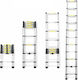 Telescopic Ladder Aluminum 13 of Steps with Maximum Height 3.8m 13 steps t02115416