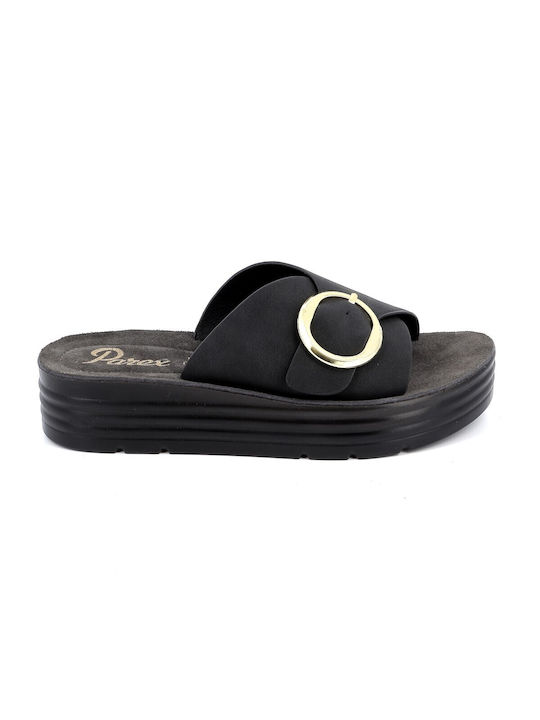 Parex Piele Sandale dama Pantofi cu platformă în Negru Culoare