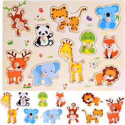 Wooden Kids Peg Puzzle 10pcs Jokomisiada