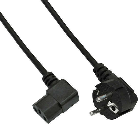 Akyga Schuko - IEC C13 Cable 1.5m Μαύρο AK-PC-02C