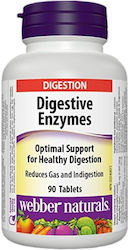 Webber Naturals Digestive Enzymes For Proteins & Carbohydrates 90 табове