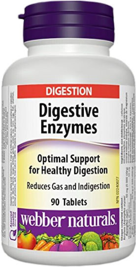 Webber Naturals Digestive Enzymes For Proteins & Carbohydrates 90 табове