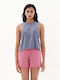 Women's Athletic Blouse Sleeveless Purple