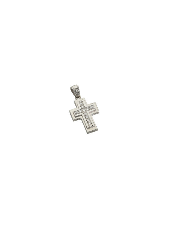 Dimiourgiko Vildiridis Weißgold Kreuz 18K