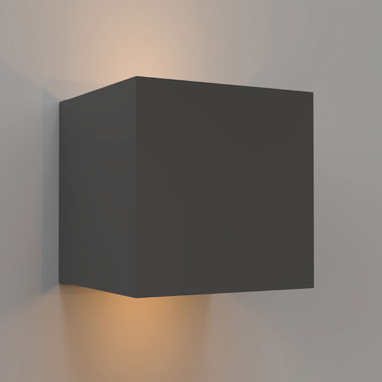 Inlight Wandmontierte Außen-Deckenleuchte LED IP44 10W mit Warmweiß Licht Doppelstrahl 9.9x9.9εκ.