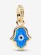 Pandora Charm Talisman Auge Vergoldet Blau