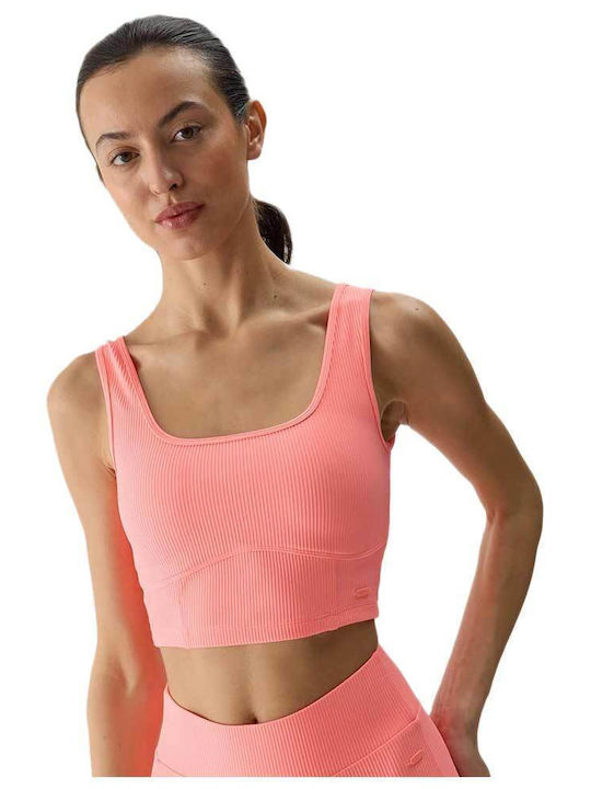 4F Damen Sommer Crop Top Ärmellos Rosa