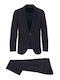 Men's Winter Suit with Vest Dark Blue