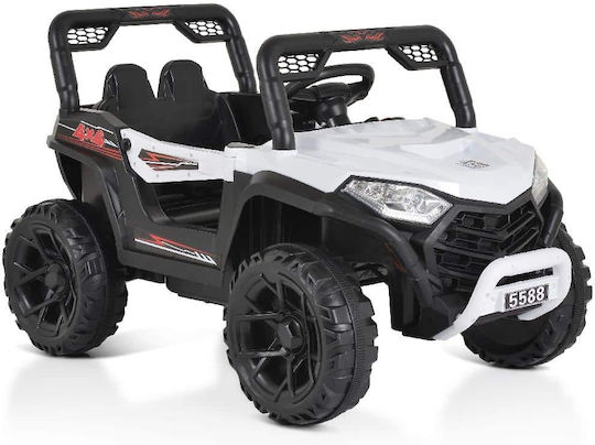 Bo Fast Buggy Two Seater with Remote Control 12 Volt White for 3+ Years