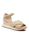 Damenplattformen Beige