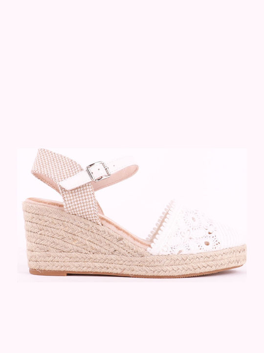 Alta Moda Platforme dama în Tip Espadrile Albă