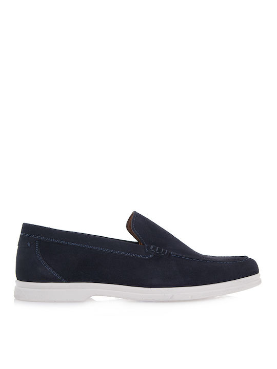 Renato Garini Suede Ανδρικά Loafers σε Μπλε Χρώμα