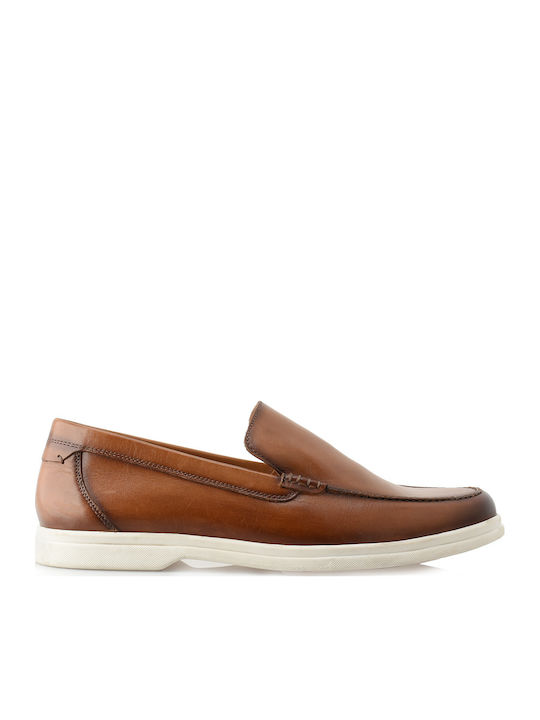Δερμάτινα Ανδρικά Loafers σε Ταμπά Χρώμα