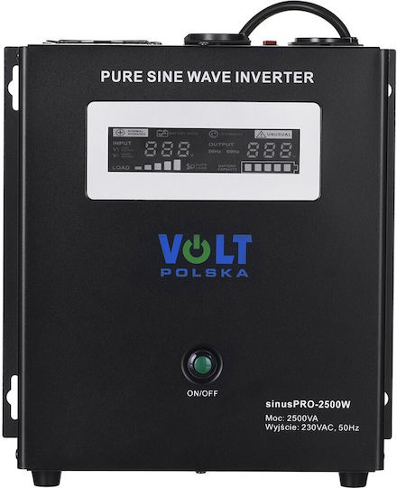 Volt Polska SINUS PRO Καθαρού Ημιτόνου Inverter Ισχύος 2500W με Τάση Εισόδου 24V (Μονοφασικό) 3SP250024W