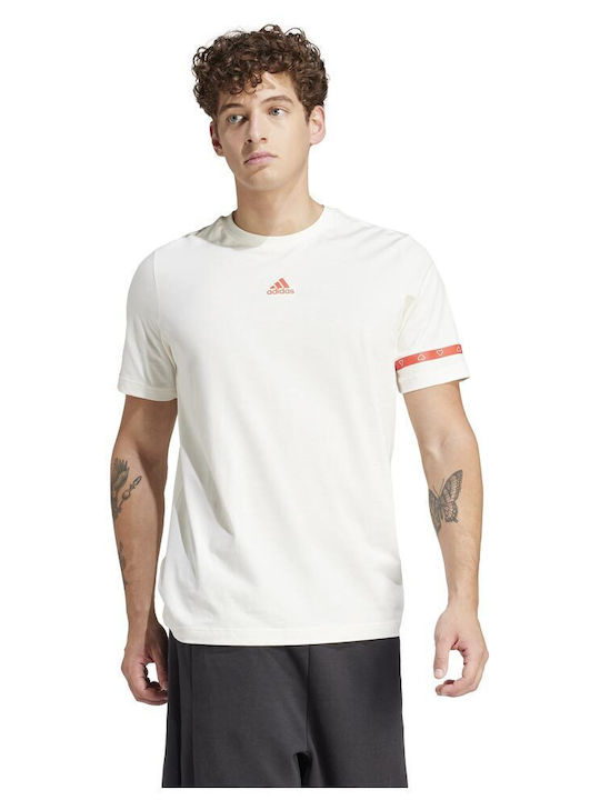 Adidas Brand Love Collegiate Graphic Мъжко Тениска с Къс Ръкав Бял