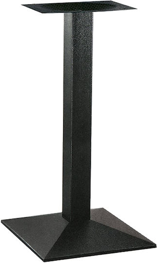 Zita Plus Lima Table Stand made of Metal with Regulator in Black Color 45x45x98cm
