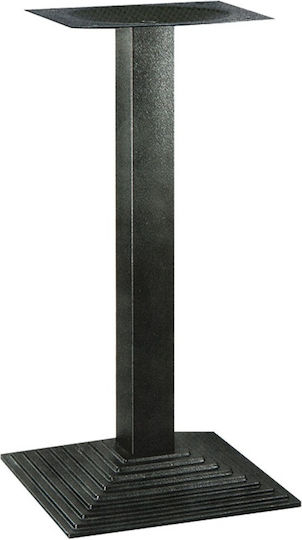 Zita Plus Snack Table Stand made of Cast Iron in Black Color 45x45x98cm