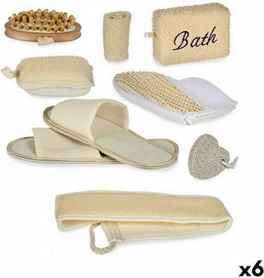 Bath Set Brown Basket (x6)