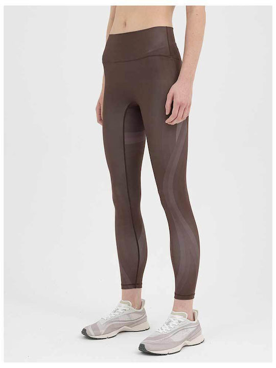 Women's Long Yoga Legging High Waisted Brown