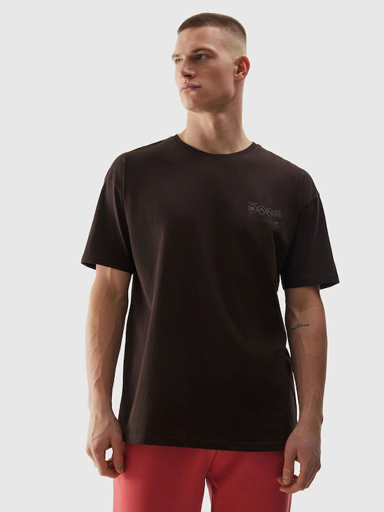 4F T-shirt Brown