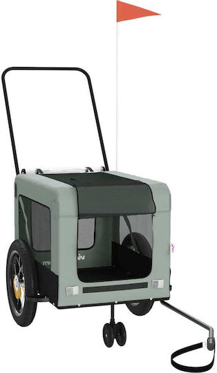 vidaXL Καρότσι για Μεταφορά Σκύλου έως 45kg Γκρι Μ135xΠ73.5xΥ68.5εκ.