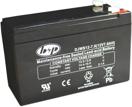 B&P UPS Batterie mit Kapazität 7Ah und Spannung 12V NV-PN08423