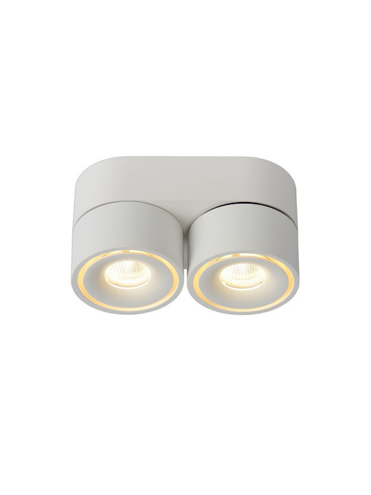 Lucide Lightning Yumiko Μονό LED Θερμό Λευκό Σποτ σε Λευκό Χρώμα