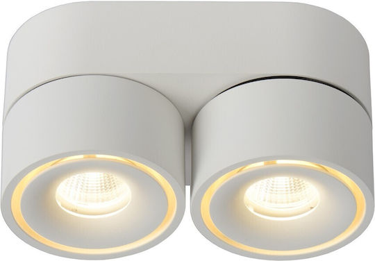Lucide Lightning Yumiko Single LED Warm White Spot in White Color