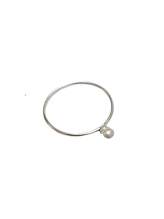 ASIMI Nose Earring Hoop made of Silver with Pearls