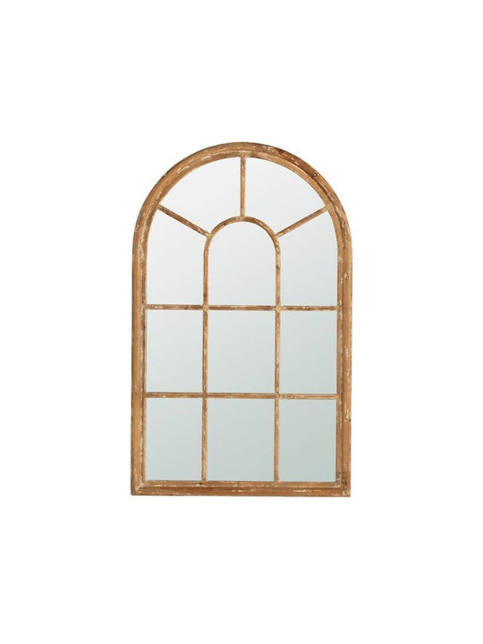 Artekko Καθρέπτης Τοίχου Ολόσωμος με Καφέ Ξύλινο Πλαίσιο 137.9x86.4cm