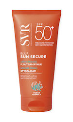 SVR Laboratoire Sonnencreme Sun Secure Blur SPF50+ Antheliakische Creme Für Das Gesicht Mit Matt Effekt & Ohne Duft 50ml