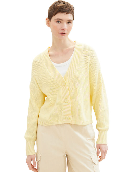 Tom Tailor Women's Knitted Cardigan Yellow