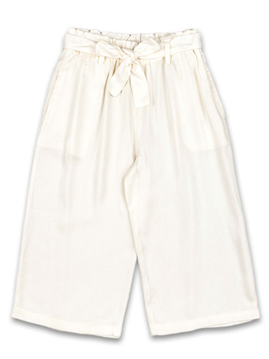 Kids' Fabric Palazzo Pants Ecru