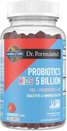 Garden Of Life Dr. Formulated Probiotics Kids 5 Billion Пробиотици за Деца 60 желирани бонбони Ягода