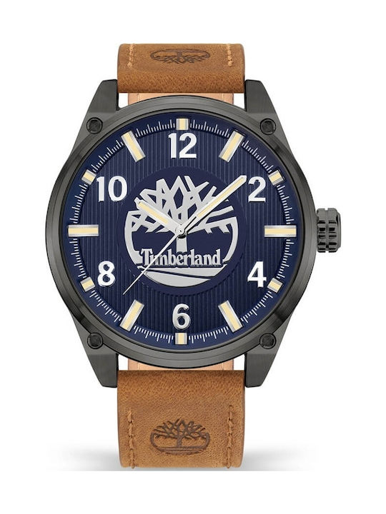 Timberland Watch Battery with Brown Leather Strap