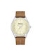 Timberland Watch Battery with Brown / Brown Leather Strap