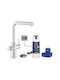 Grohe Pure Minta Kitchen Faucet Counter with Pull-Out Spray Silver