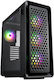 FSP/Fortron CUT593A Gaming Ultra Tower Computer Case with Window Panel and RGB Lighting Black