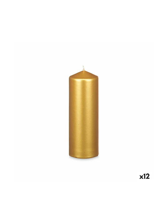 Acorde Decorative Candle Gold 7x7cm 12pcs