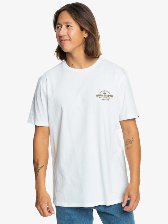 Quiksilver T-shirt Bărbătesc cu Mânecă Scurtă Alb