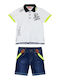 Energiers Kids Set with Shorts Summer 3pcs Blue Jeans