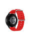 Watchband Hoco Wh01 Гъвкава серия за Samsung Huawei Xiaomi Xiaomi Vivo Oppo Ka 22mm Universal Red Silicon Band