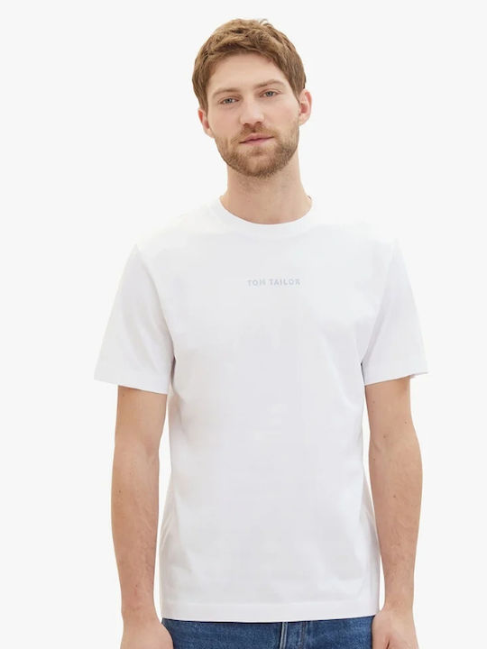 Tom Tailor Fine Herren T-Shirt Kurzarm Weiß