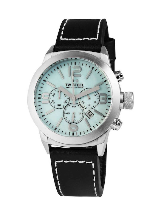 TW Steel Men's Watch 42mm Battery with Black Leather Strap