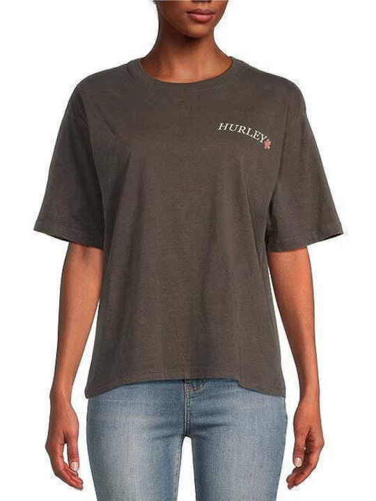 Hurley Damen T-shirt Tierdruck Schwarz