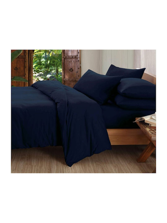 MayHome Sheet Sets Single 160x240cm. Dark Blue 3pcs