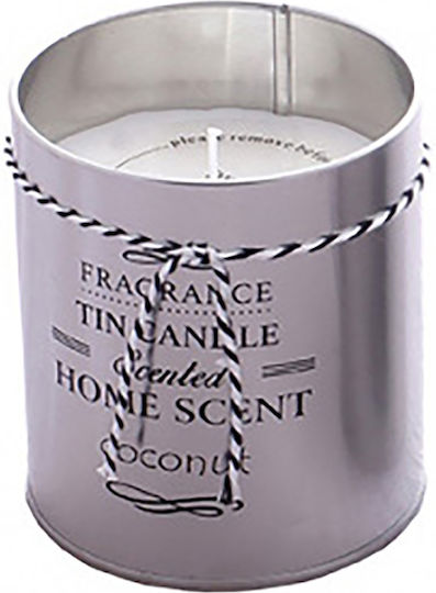 Etoile Lumânare Aromatică în Cutie Metalică cu Miros de Nucă de Cocos 9x10 cm